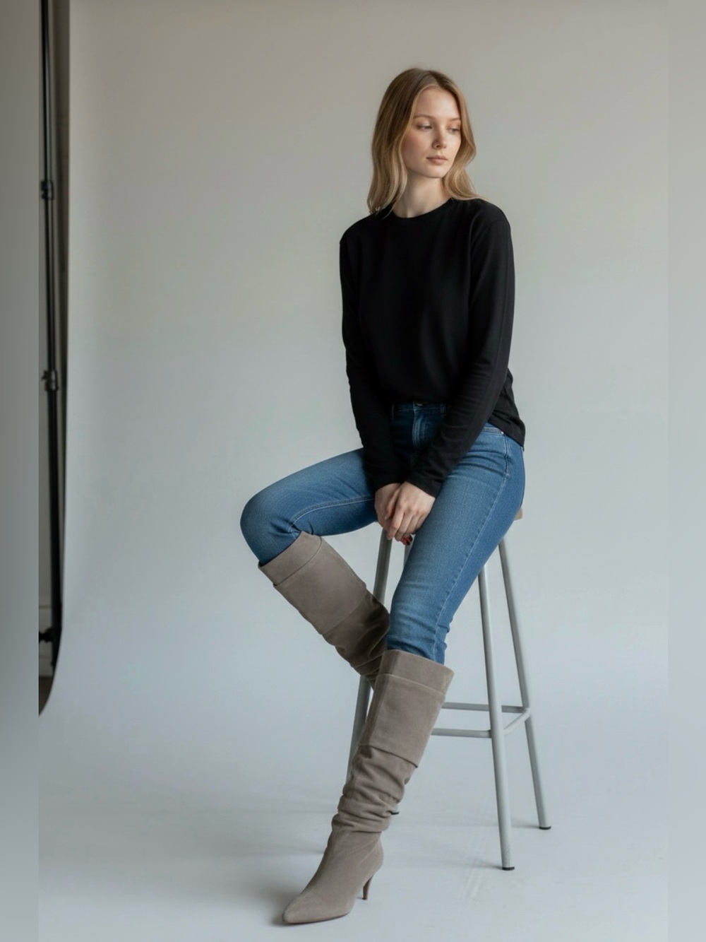 ♥️♥️ I.N.C International Concepts Women's Demiya Slouchy Boots - True Taupe 8.5M - Picture 6 of 7